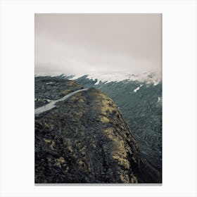 Roadway On Mountainside Canvas Print