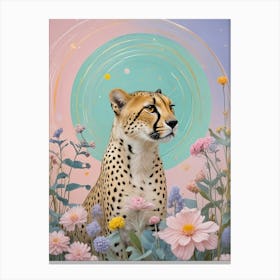 Floral Cheetah no1 Canvas Print