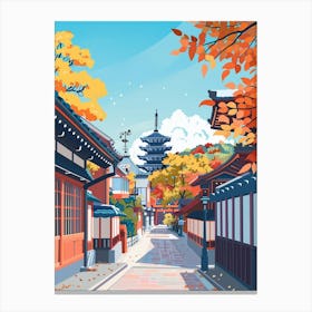 Nara Japan 1 Colourful Illustration Canvas Print