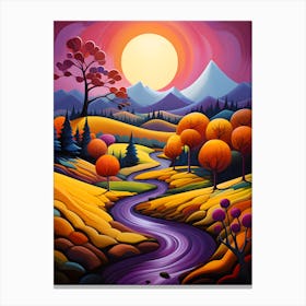 "Enchanted Fall: Vibrant Vistas in Autumn's Embrace" Canvas Print
