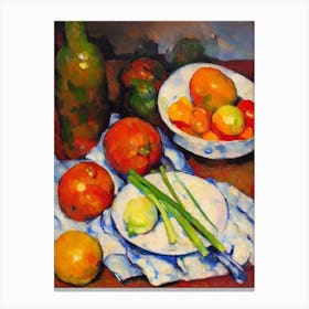 Leek 2 Cezanne Style vegetable Canvas Print