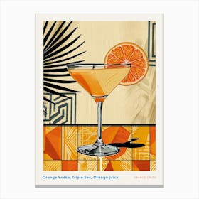 Orange Crush Cocktail Poster Canvas Print