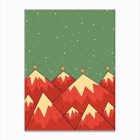 Festive Star Peaks Canvas Print