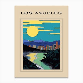 Minimal Design Style Of Los Angeles, Usa 1 Poster Canvas Print