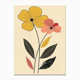 Guwahati Flower Market Boho Minimalist Style Canvas Print