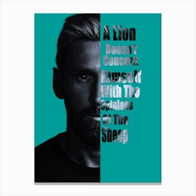 messi portrait 1 Canvas Print