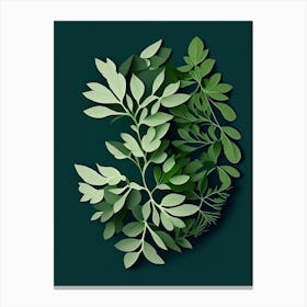 Thyme Leaf Vibrant Inspired Canvas Print