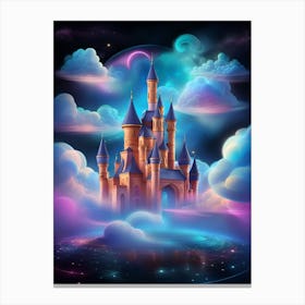 Disney Castle In The Clouds Canvas Print