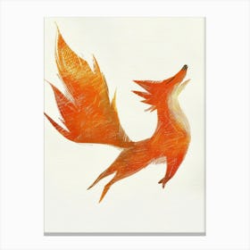 Fox In Flight Canvas Print