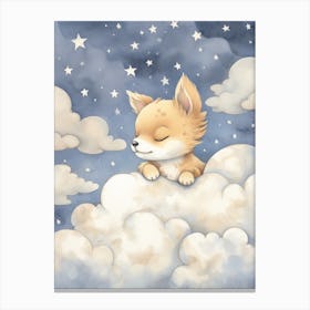 Sleeping Baby Wolf 4 Canvas Print