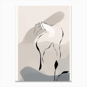 Horse Line Art Abstract 6 Canvas Print