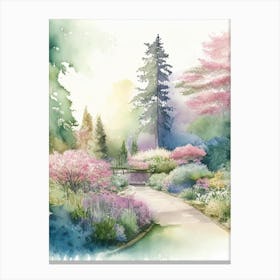 Bellevue Botanical Garden, 2, Usa Pastel Watercolour Canvas Print