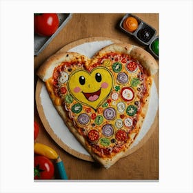 Heart Pizza 4 Canvas Print