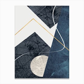 Blue Abstract Geometry Canvas Print