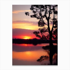 Sunset Over A Lake 17 Canvas Print