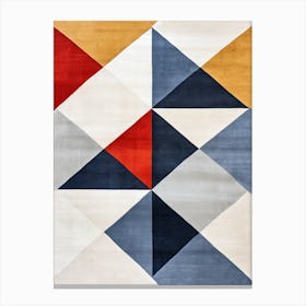 Dynamic Geometry; Abstract Mid Century Fusion Canvas Print