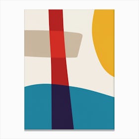 Bold Abstract Red Blue Yellow C2 Canvas Print