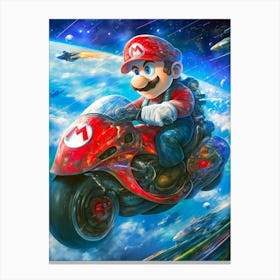 Mario Bros In Space Canvas Print