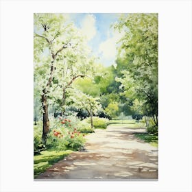 Gothenburg Botanical Gardens Watercolour 1 Canvas Print