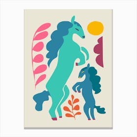 Two Horses Canvas Print