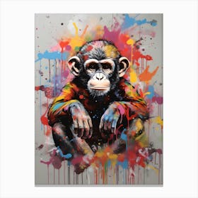 Colorful Monkey Canvas Print