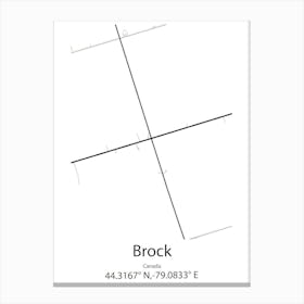 Brock Hall,United States Minimalist Map 1 Canvas Print