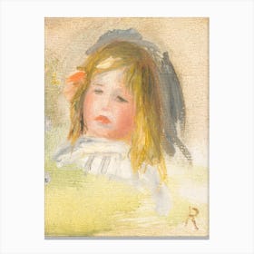 Child With Blond Hairm, Pierre Auguste Renoir Canvas Print