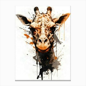 Aesthetic Abstract Watercolor Giraffe Canvas Print