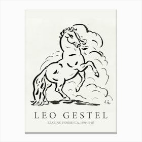 Rearing Horse Leo Gestel Canvas Print