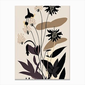 Black Snakeroot Wildflower Modern Muted Colours 2 Canvas Print