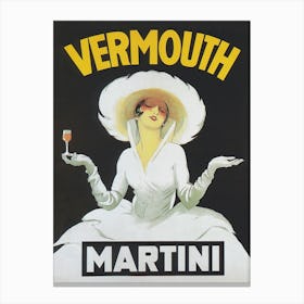 Vermouth Martini Vintage Poster Canvas Print