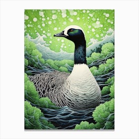 Ohara Koson Inspired Bird Painting Canada Goose 4 Canvas Print