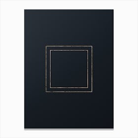 Abstract Geometric Gold Glyph on Dark Teal n.0215 Canvas Print
