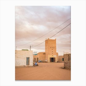 Village In The Desert In Mauritania Canvas Print