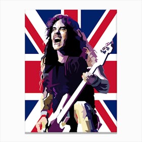 Steve Harris Iron Maiden Metal Bass Pop Art Canvas Print