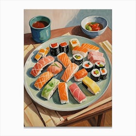 Sushi Plate Canvas Print