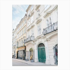 Old Town Street Scene In Vienna Canvas Print