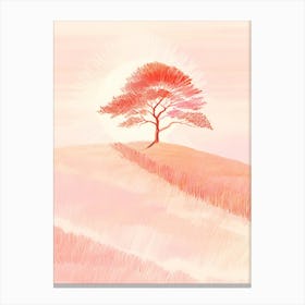 Lone Tree On A Hill Canvas Print