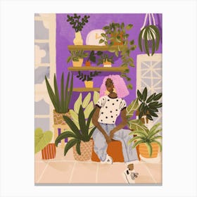 Botanical Lady Canvas Print