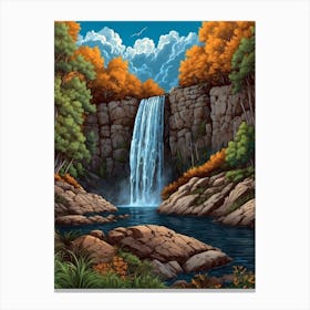 Waterfall In The Forest 2 Canvas Print