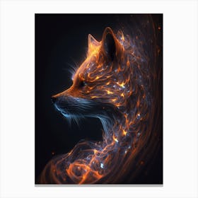 Galaxy Fire Fox Canvas Print