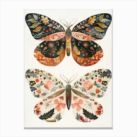 Luminous Butterflies William Morris Style 1 Canvas Print