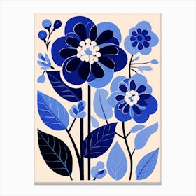 Blue Flower Illustration Hydrangea 3 Canvas Print