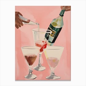 Watercolor Cocktails Canvas Print