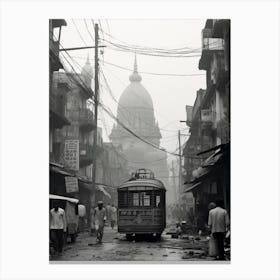 Kolkata, India, Black And White Old Photo 1 Canvas Print