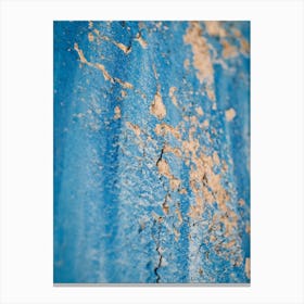 Blue Paint Close Up // Ibiza Travel Photography Canvas Print