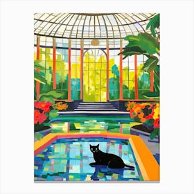Kew Gardens United Kingdom, Cats Matisse Style 3 Canvas Print