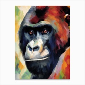 Gorilla Watercolor Painting Canvas Print