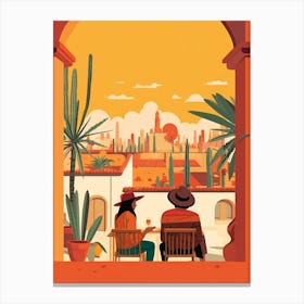 Mexico 2 Travel Illustration Canvas Print