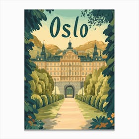 Aihrgdesign A Classic 1960s Travel Poster For Oslo Canvas Print